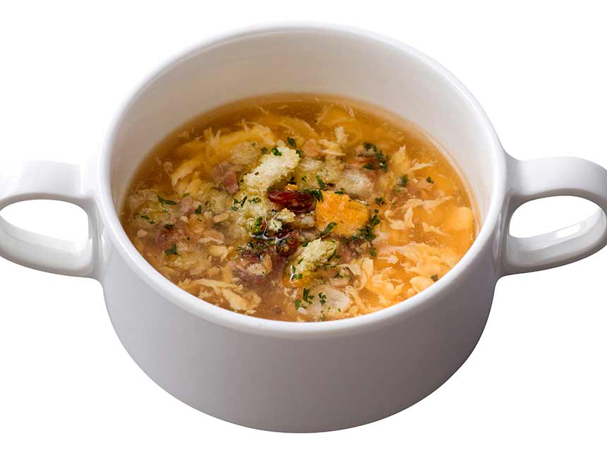玉子とベーコンのスープ（チーズ入り）のイメージ1
