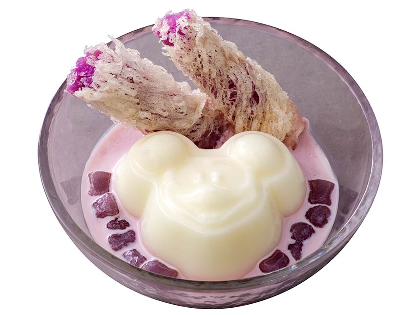 image of Almond Jelly w/ Purple Mountain Yam Spring Rolls