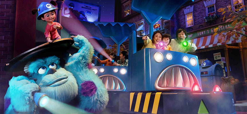 2017 Monsters Inc. DARK RIDE in 4K ULTRA HD, Disney California