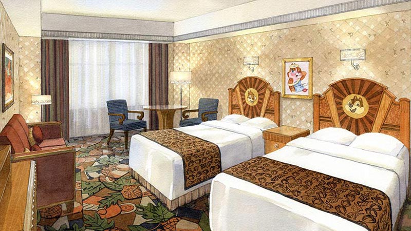 あなたはどっちのお部屋に泊まりたい？ディズニーアンバサダーホテルに「チップとデールルーム」、「スティッチルーム」が登場！のイメージ