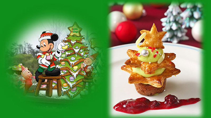 かわいいおかしで作ったデザートがいっぱい☆クリスマスの東京ディズニーランドのイメージ