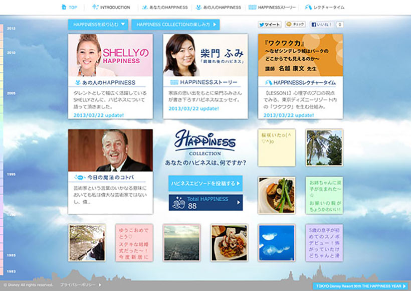 HAPPINESS COLLECTIONのサイト画面