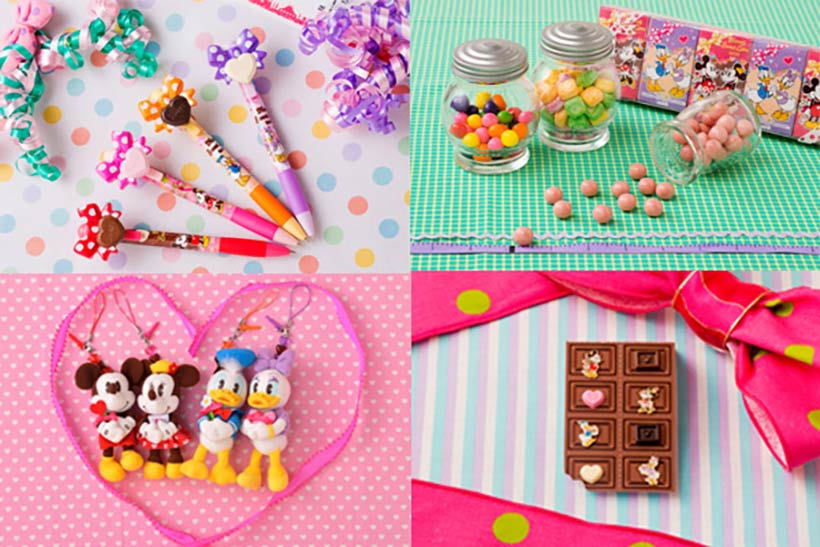 「Disney Sweet Love」シリーズのお菓子やおそろいのグッズの画像