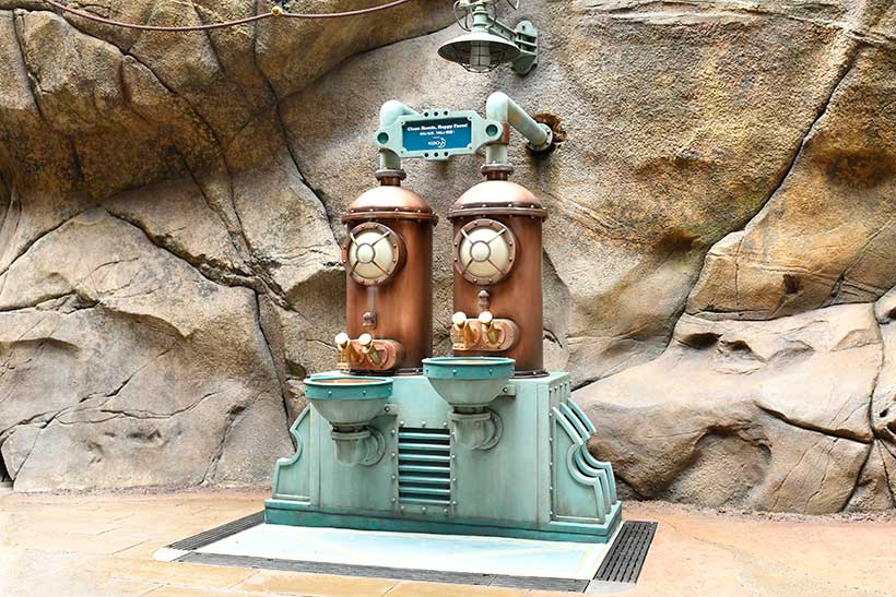 ミステリアスアイランドのハンドウォッシングエリアの画像