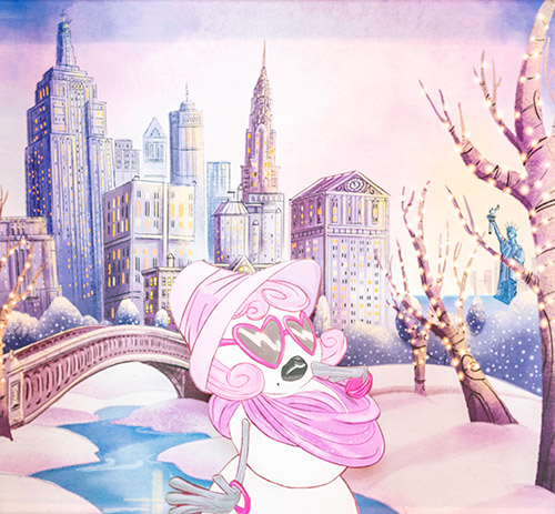 冬のニューヨークをイメージしたスクリーンの画像