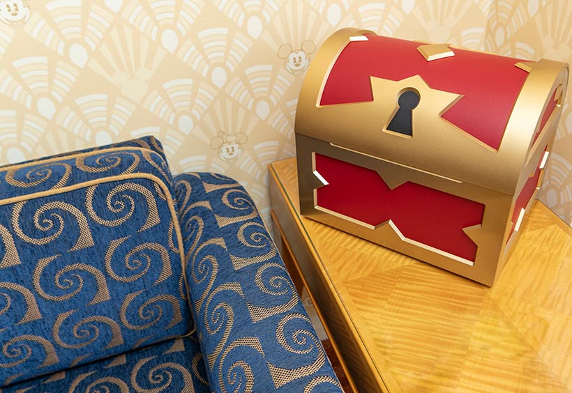 Image of a treasure chest placed in the room