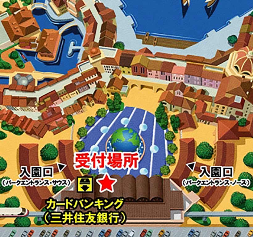 受付場所の地図