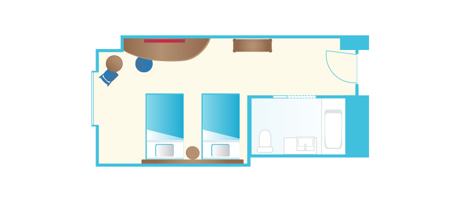 标准型无障碍客房のレイアウト1
