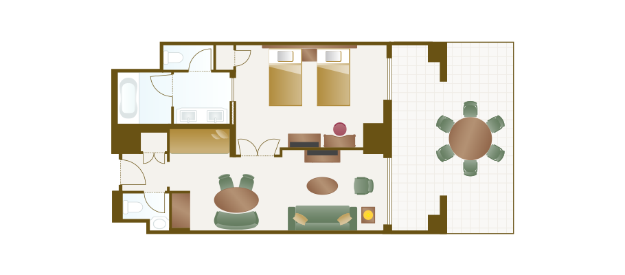 テラス＆アルコーヴルームのレイアウト1