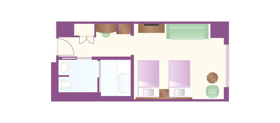 image of Deluxe Accessible Roomのレイアウト1