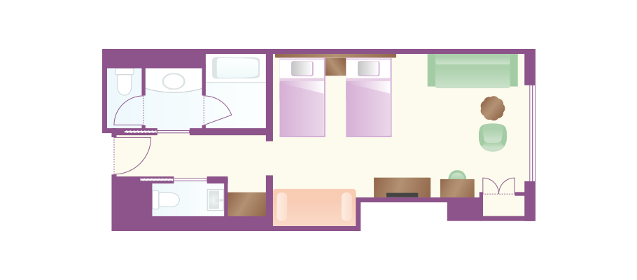 image of Deluxe Alcove Room (Partial View)のレイアウト1