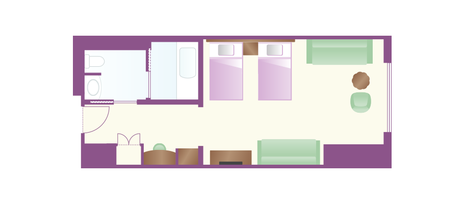 image of Deluxe Accessible Room (Partial View)のレイアウト1