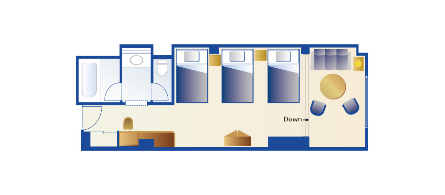 小家庭客房のレイアウト1