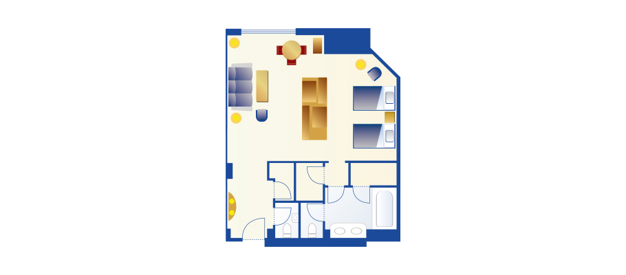 棕榈花园观景客房のレイアウト1