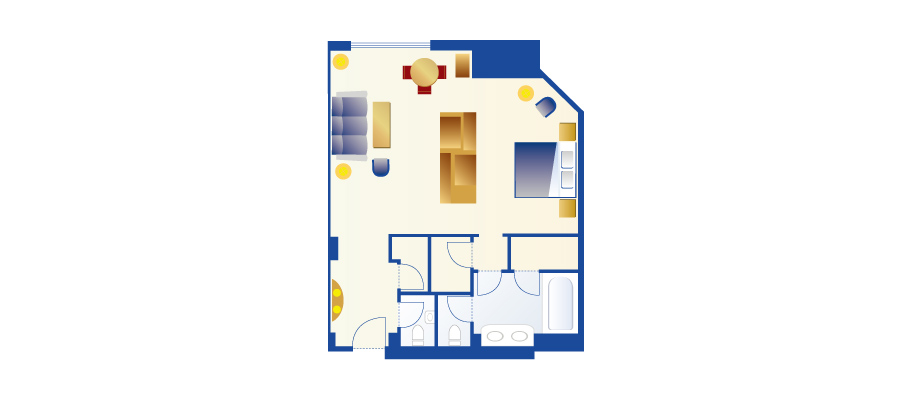 棕櫚花園觀景客房のレイアウト2