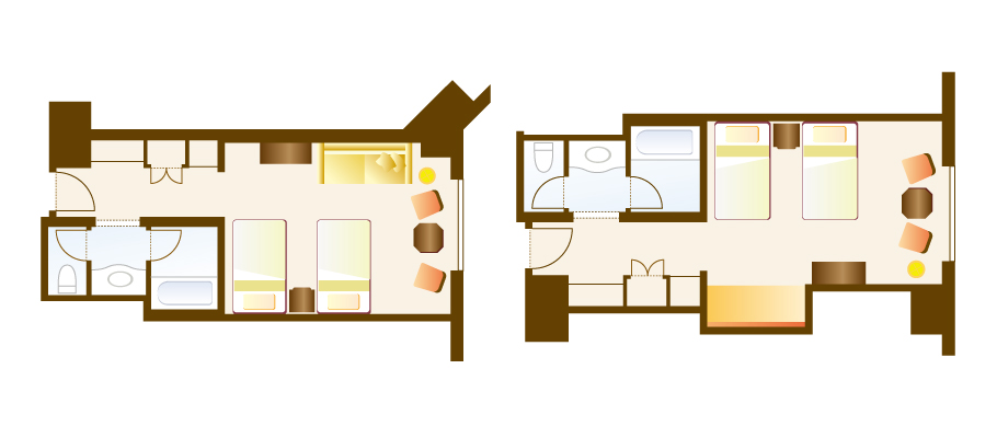 디즈니 이상한 나라의 앨리스 룸のレイアウト1