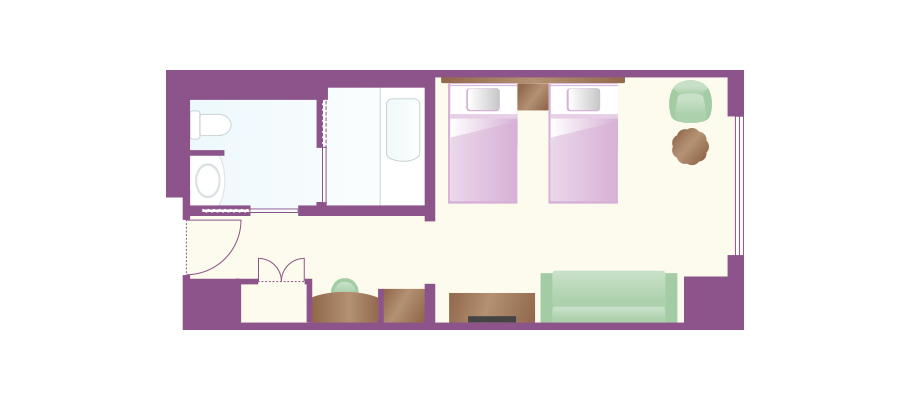 image of Deluxe Accessible Room (Park View)(From October 1, 2026)のレイアウト1