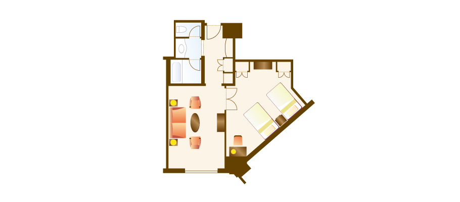 景隅客房（樂園景觀）（至 2026 年 3 月 31 日止）のレイアウト1