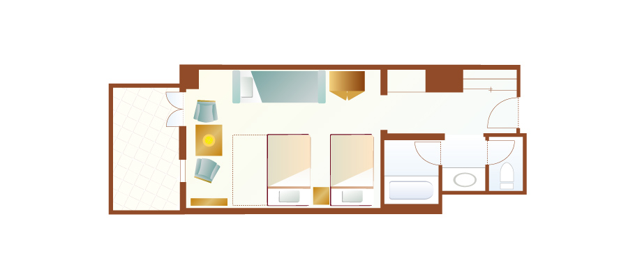 パラッツォパティオルームのレイアウト1