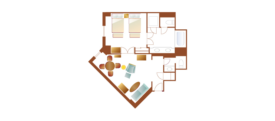 海港套房のレイアウト1