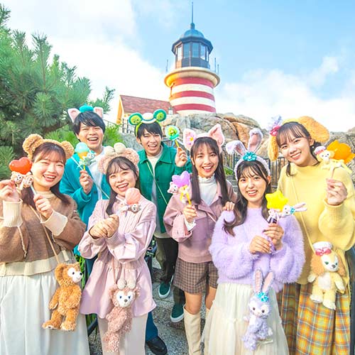 ★ディズニー ダッフィー&フレンズ ぬいぐるみスティック 5個セット Disney - お顔厳選 ディズニーシー ダッフィー フレンズ