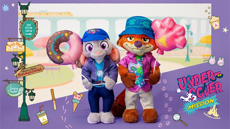 ディズニー映画『ズートピア２』に登場する仲間たちが、ズートピアの世界観あふれるパークで楽しんでいるグッズが登場！のイメージ