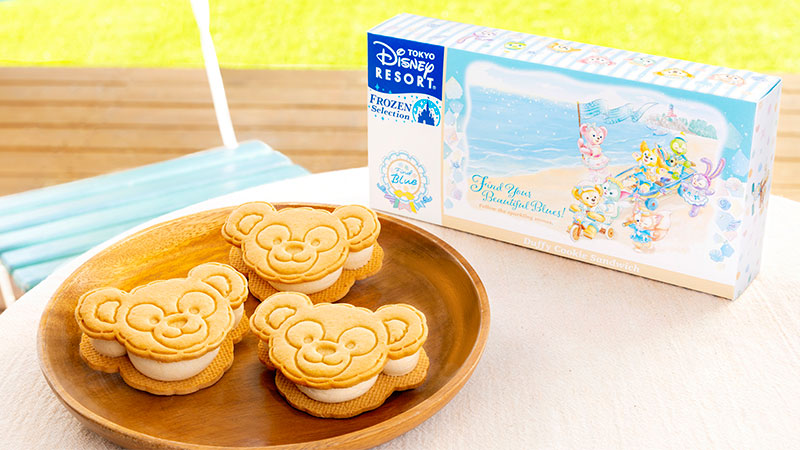 東京ディズニーシーのレストランメニュー「ダッフィークッキーサンド（キャラメルクリーム）」 をイメージした スウィーツのイメージ