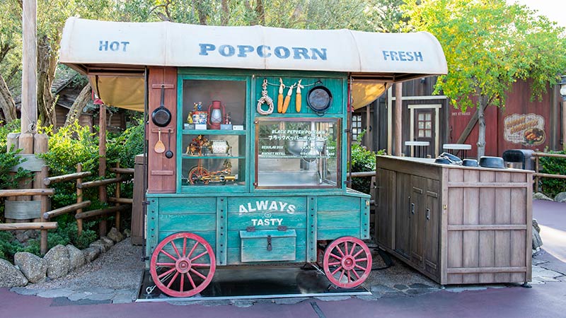image of In front of Cowboy Cookhouse (Popcorn wagon)