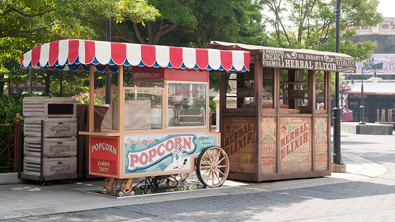 image of In front of Liberty Landing Diner (Popcorn wagon)