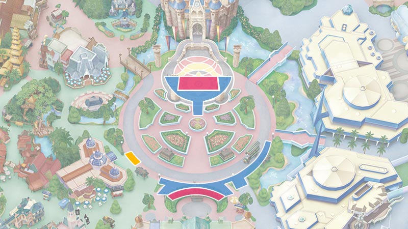 遊行表演觀賞區的圖像