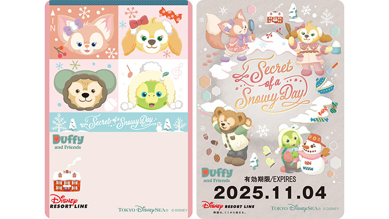 「ダッフィー＆フレンズのシークレット・オブ・スノーウィーデイ」デザインのフリーきっぷを2025年11月4日（火）から販売いたします。のイメージ