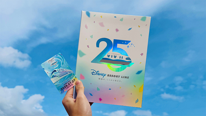 ディズニーリゾートライン25周年を記念したオリジナル台紙付きスペシャルフリーきっぷを25,000枚限定で2026年7月27日（月）から販売いたします。のイメージ